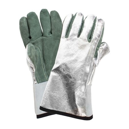 National Safety Apparel 13" ALUMINIZED CARBON KEVLAR, LEATHER PALM & ALUMINIZED DJXGSP382